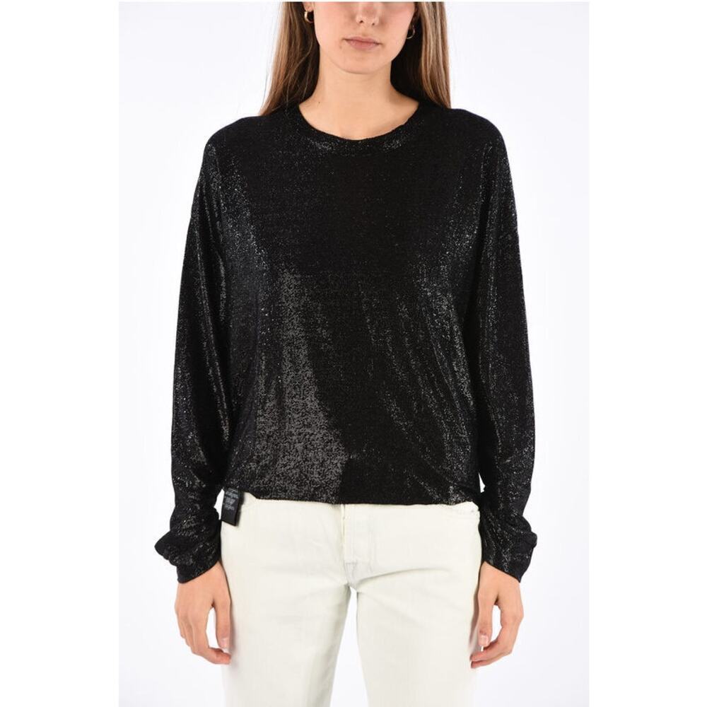 RTA Sparkly Metallic Black Lurex Sweater XS